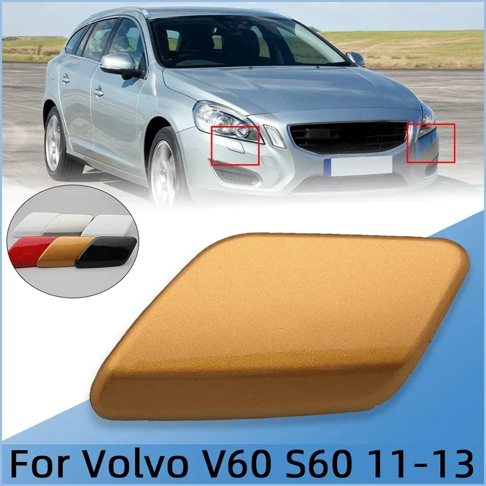 

Car Front Bumper Headlight Washer Spray Nozzle Cover Lid For Volvo V60 S60 2011 2012 2013 39802699 39802681 Headlamp Cleaner Cap