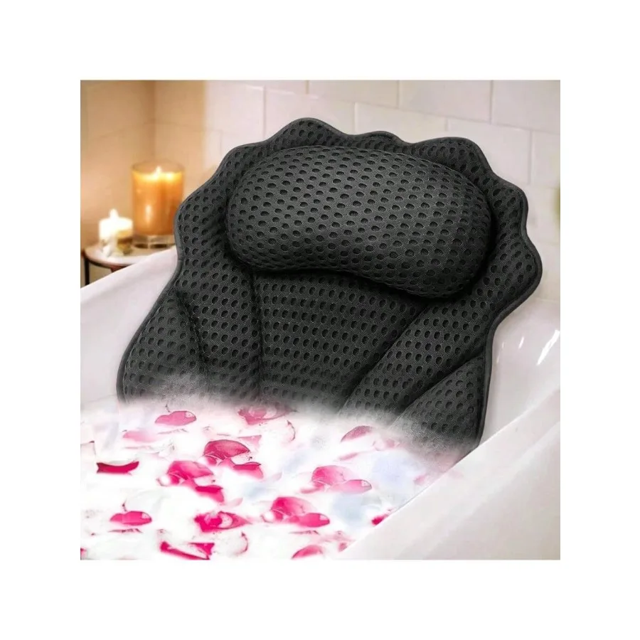 

XAPY Bath Pillow Ergonic Luxury Batub Pillow With HeadNeck Shoulder And Back Supp 4D Bath Pillows For Tub With 6 Powerful Sucn