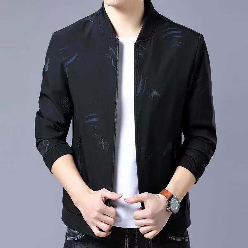 Spring Autumn Men's Bomber Jacket Fashion Men Loose Zipper Coats Male Windbreaker Baseball Uniform Jacket Clothing Big Size 5XL