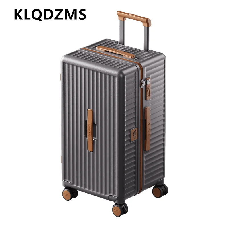 

KLQDZMS ABS + ПК чемодан высокого качества многофункциональный интернат большой вместимости чемодан на колесиках 20 "24" 26 "28 дюймов для багажа на молнии