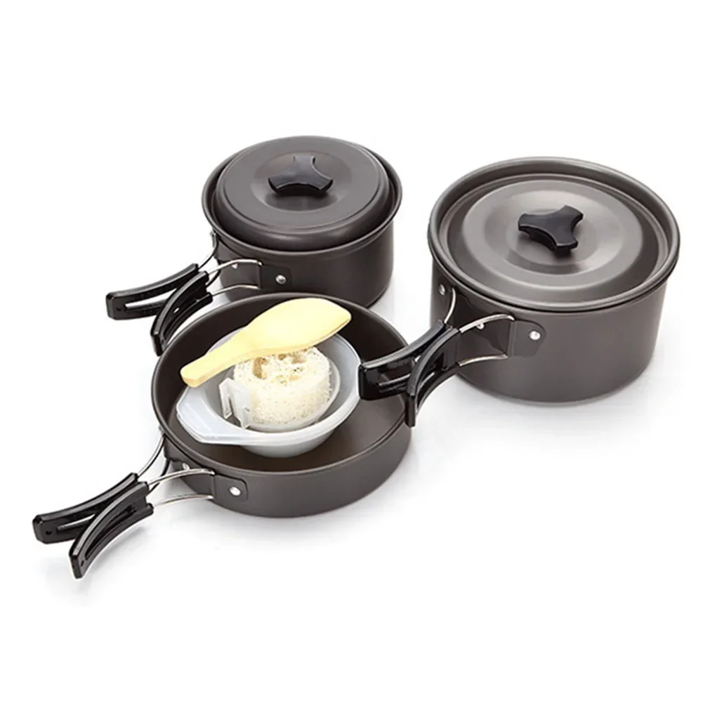

Complete Camping Kit Camping Cookware Set 13.6*6.8CM Compact Outdoor Cooking Gear Cooking Kit Healthy Non-Stick Cooking