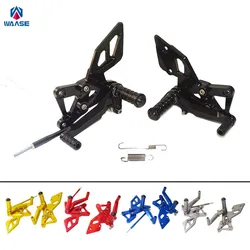 waase For Yamaha YZF R3 R25 2014-2017 2018 2019 2020 2021 2022 2023 Adjustable Rider Rear Set Rearsets Footrest Foot Rest Pegs