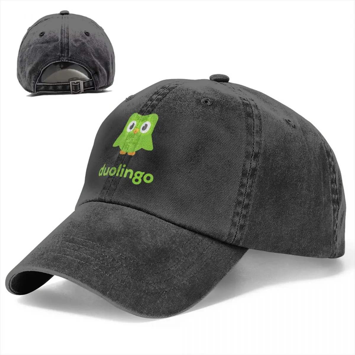 Fashion Duolingo Owl Duo Baseball Caps Unisex Distressed Washed Snapback Hat Outdoor Summer Hats Cap