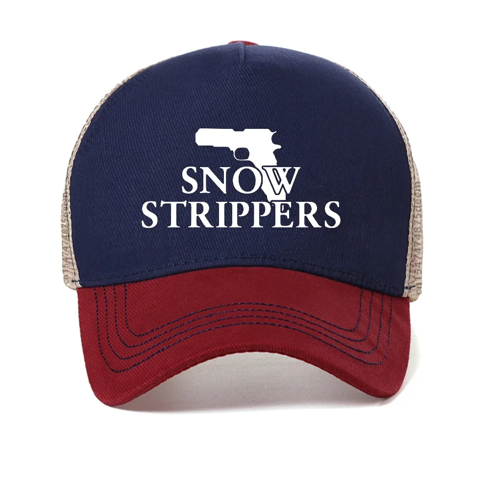 Funny Snow Strippers Gun baseball cap Summer Men Women Fashion casual hat adjustablle Snapback hats Breathable sun caps