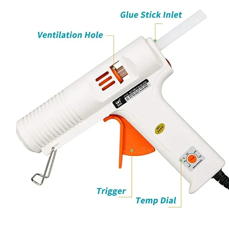 110W Hot Melt Glue Gun Adjustable High Temperature Glue Gun Graft Repair Tool Heat Gun AC110-240V For 11mm Glue Stick