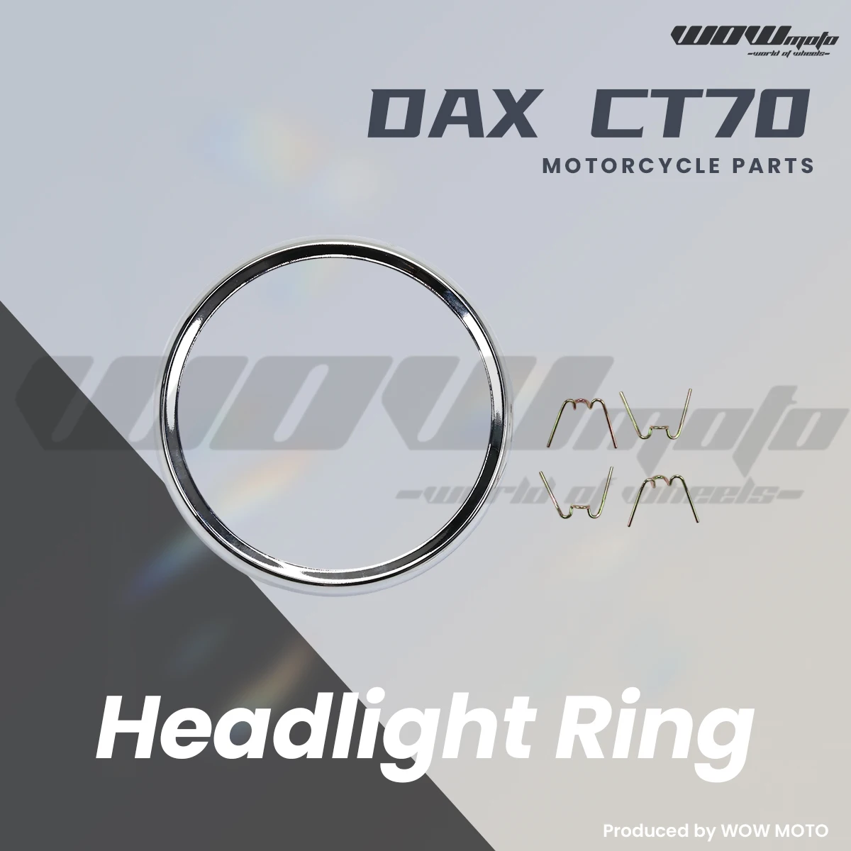 Mini Moto 6in Headlight Decorative Ring Cover For CT70 | Aluminum Alloy Trim For CT90 XL175 | Custom Motorcycle Lighting Parts