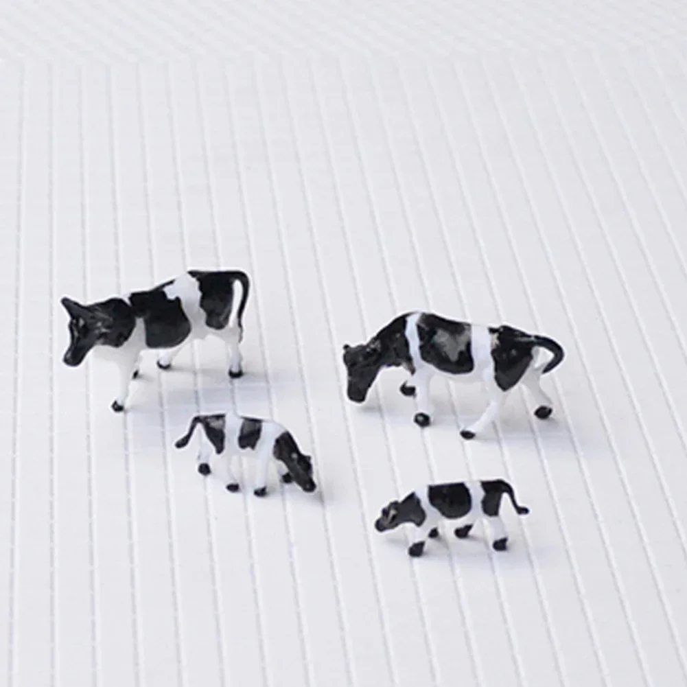 30Pcs HO Scale Painted Farm Animals Cows 8 Different Poses Model Railway 1:87 Scale Model Animals P8714 Model Building Kit