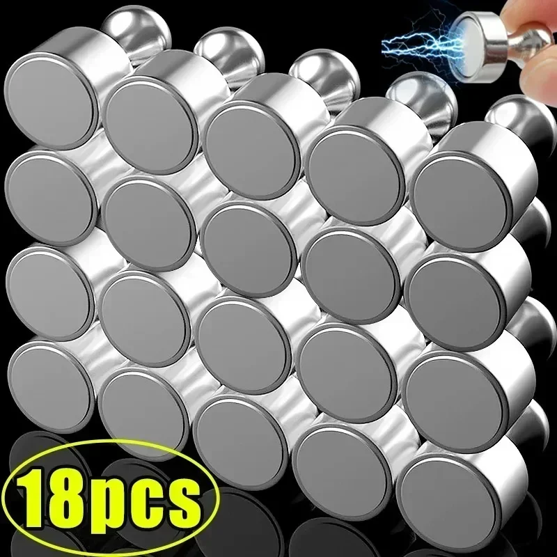 20PCS Metal Strong Magnetic Pushpins Whiteboard Fridge Magnet Sucker Thumbtack Durable Power Neodymium Push Pins Office School