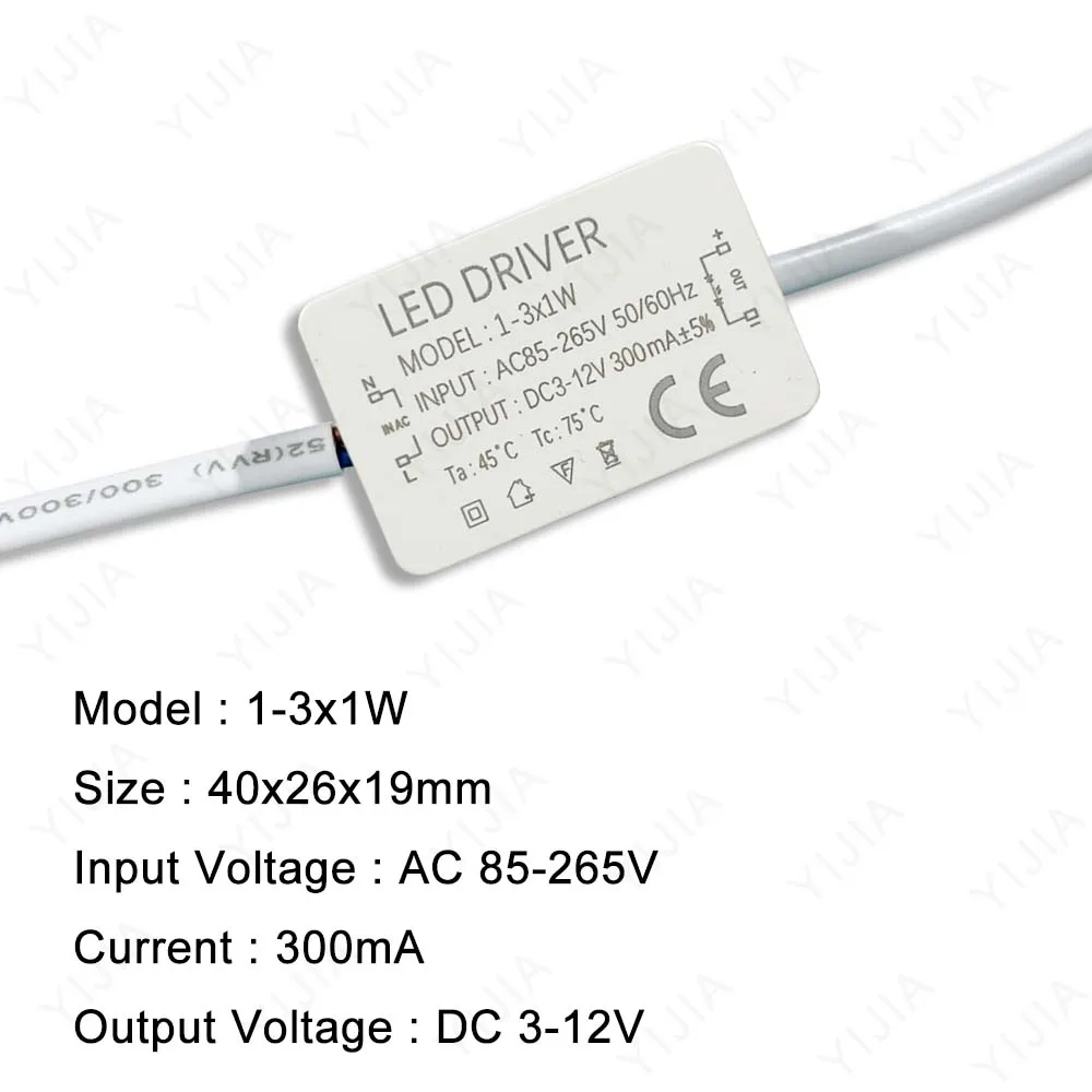 LED Driver 300mA 1-3W 4-7W 8-12W 18W 20W 18-25W 25-36W LED Constant Current Driver Power Unit Supply For Driver LED Transformer