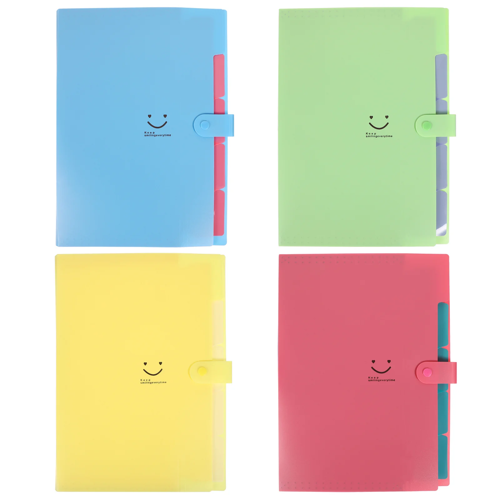 4 قطعة A4 الأكورديون مجلد البلاستيك توسيع منظم الملفات متعدد الطبقات جيوب حامل مستندات للمكتب المنزل المدرسة السفر #2