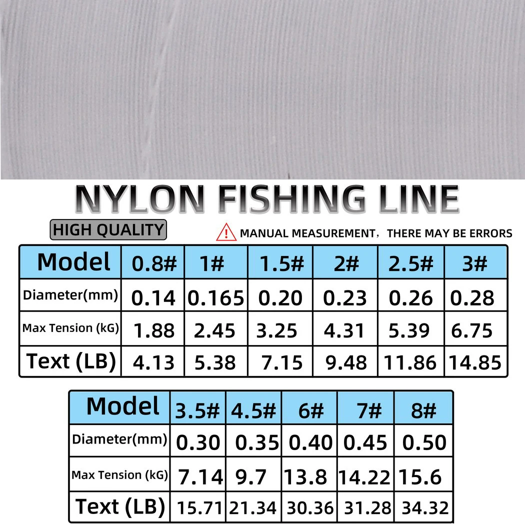 Línea de pesca de nailon transparente de 500M hecha de Material japonés monofilamento de línea fuerte para accesorios de pesca de perca y carpa