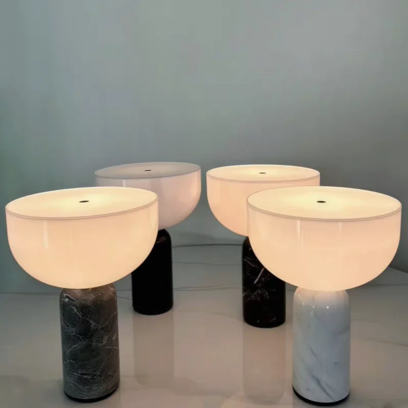 Hochwertige Marmor-Schreibtischlampe Luxuriöse Kreative Künstlerische Atmosphäre Tischleuchte für Studium Büro Schlafzimmer Wohnzimmer Dekoration Modisch