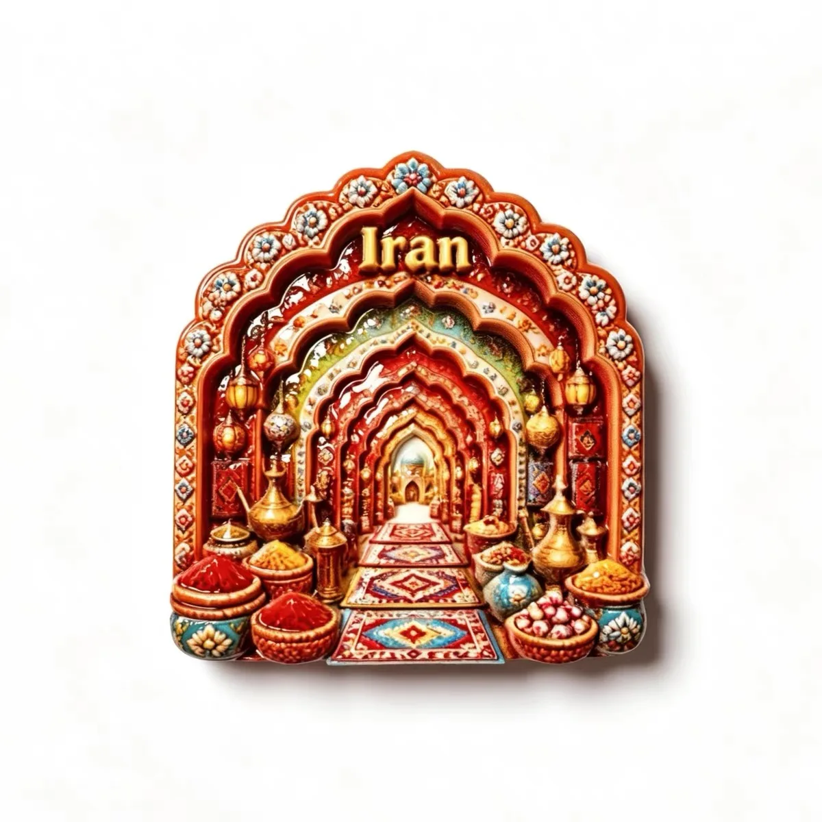 3D Resin Fridge Magnet Iran India Amsterdam Landmark Flag Tourist Souvenir Refrigerator Sticker Home Decoration