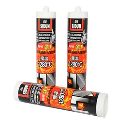 High temperature resistant silicone free sealant 1280℃ flue boiler flame retardant strong glue fire retardant glass glue