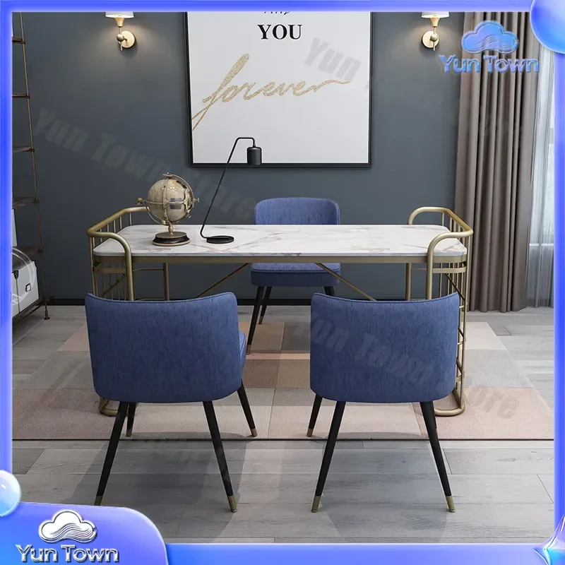 Nordic Marble Computer Desk for Home Office Study Writing Desk for Manager Reception Creative Single Desk for Small Space