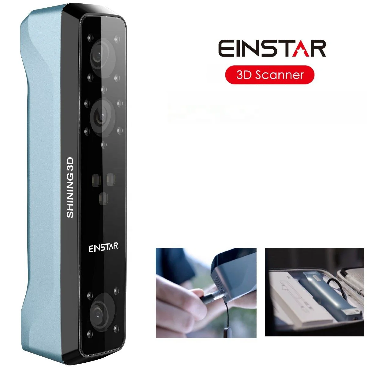 SHINING3D Einstar ماسح ضوئي محمول ثلاثي الأبعاد بدقة عالية الملمس ماسح ضوئي محمول لجسم الإنسان للطباعة ثلاثية الأبعاد #3