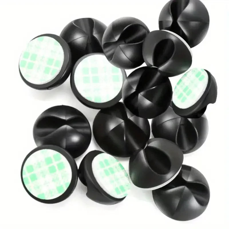 10 piece black silicone car dashboard cable organizer - phone charger and headphone management