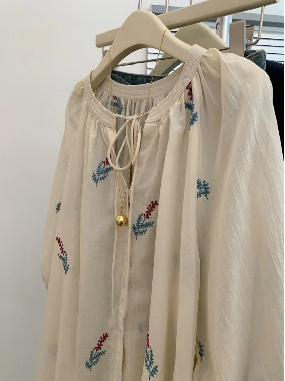 シックなプリント柄の女性用ゆったりとした怠惰なスタイルの高級軽量エイジデフングドールデザイントップ快適で通気性のあるコットン