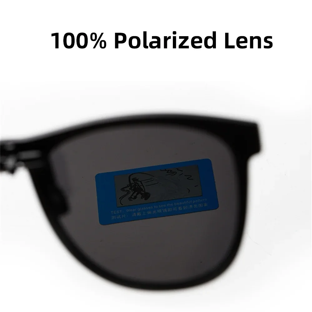 Polarisierte, hochklappbare Clip-on-Sonnenbrillen für Herren und Damen, photochrome, übergroße Sonnenbrillengläser mit UV-Gradient-Clips – Detail 6