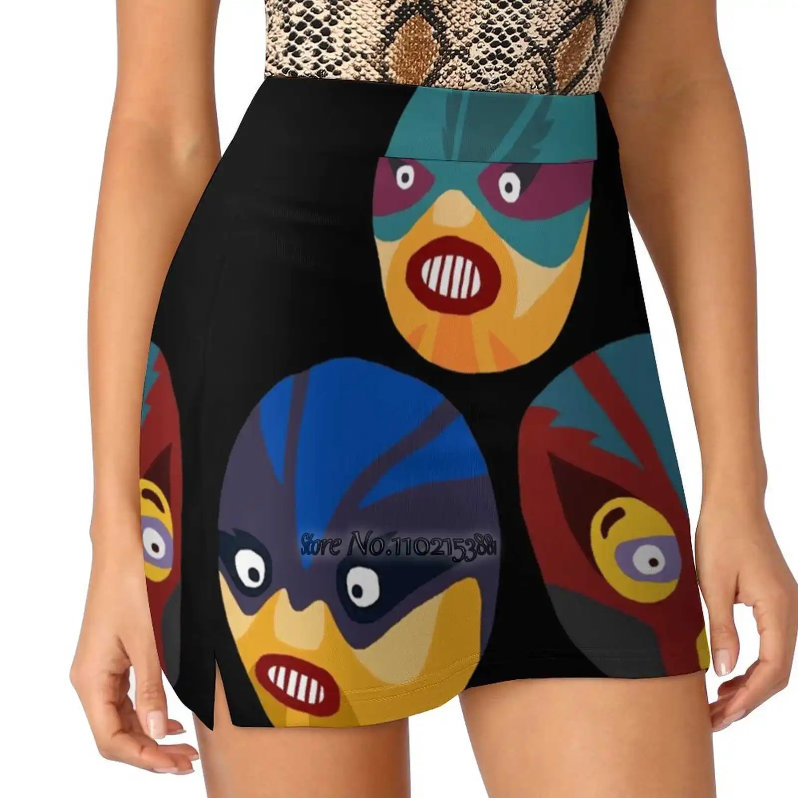 

Superheroes S-4Xl Tennis Skirts Golf Fitness Athletic Shorts Skirt With Phone Pocket What Superhero Shewo My Hero Lucha Libre