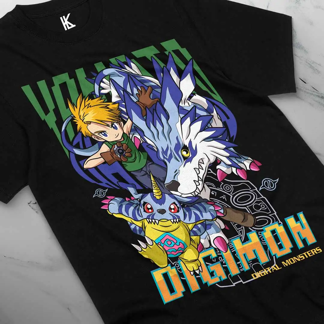 Matt Y Gabumon Gabumon Digimon Adventure T-Shirt Tsunomon Punimon Garurumon Girl Anime Shirt Cotton