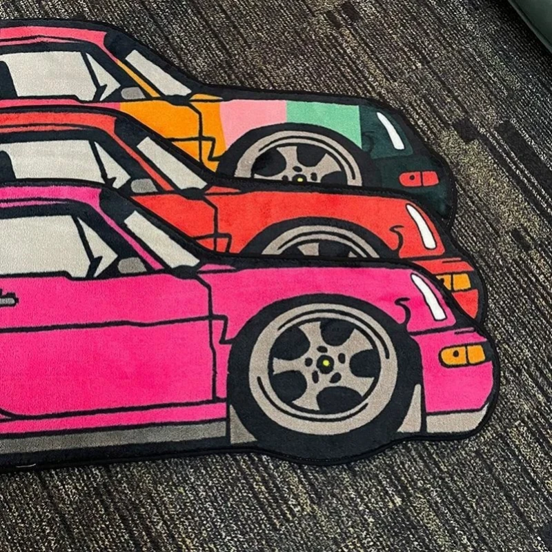 Creativity Fashion Living Room Decoration Soft Carpet Car Shape Rugs for Bedroom Washable Study Floor Mat Anti-slip Computer Rug