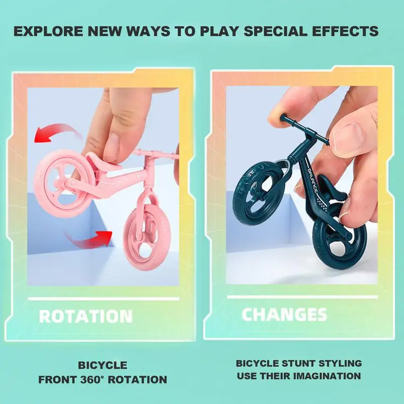 Finger Cycling Toy Desktop Decoration Boys Collections Small Mountain Cycling Figure Finger Playing Toys for Players of All Ages