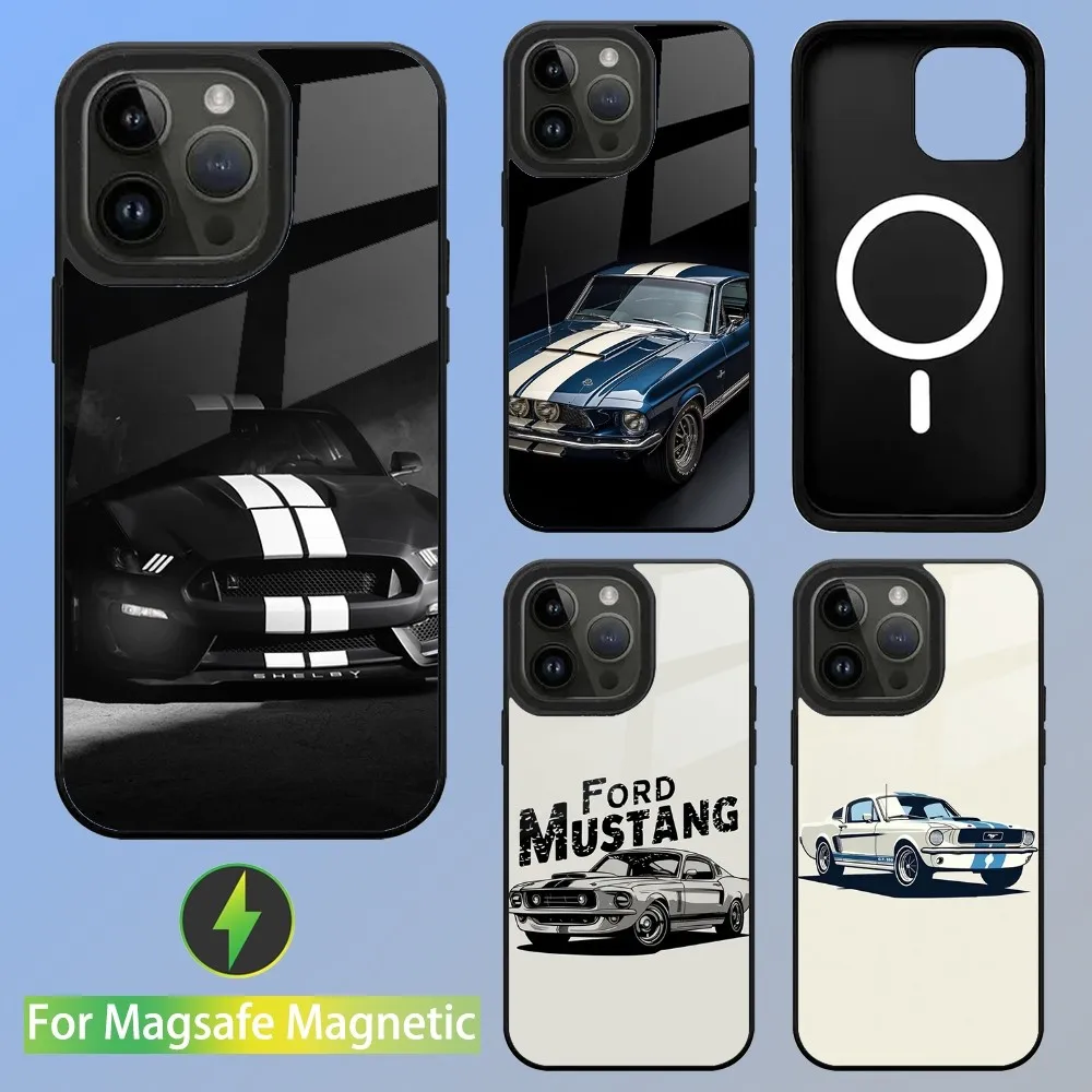 Cool F-Fords Car M-Mustang Phone Case For iPhone 16,15,14,13,12,11,Plus,Pro,Max Mini Magsafe Magnetic Wireless Charging