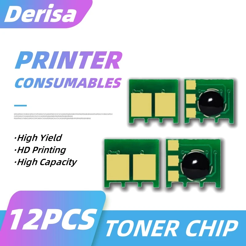

12pcs Chip CE340A CE341A CE342A CE343A For HP LaserJet Enterprise Color 700 M775dn M775f M775z M775z+ M755 Toner Cartridge 651A