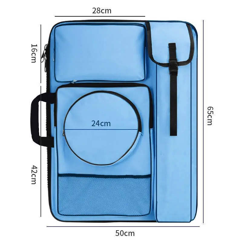 حقيبة تخزين متعددة الوظائف لطلاب الفن ، حقيبة لوحة صورة ، سعة كبيرة ، كتف مزدوج ، 4K8K