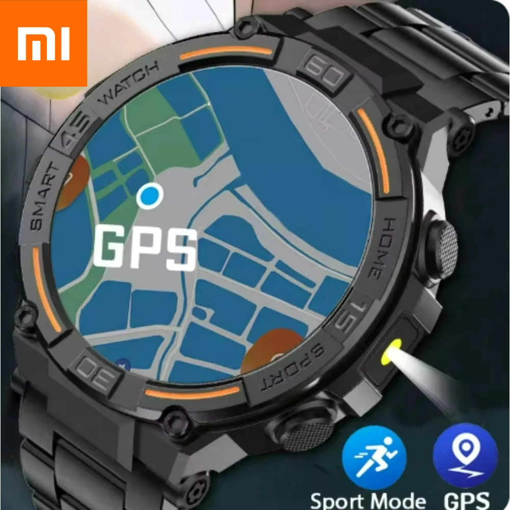 

Xiaomi 2025 Новые спортивные умные часы для мужчин 360*360 HD Экран Фонарик Мониторинг здоровья Водонепроницаемые умные часы с пульсометром BT Call