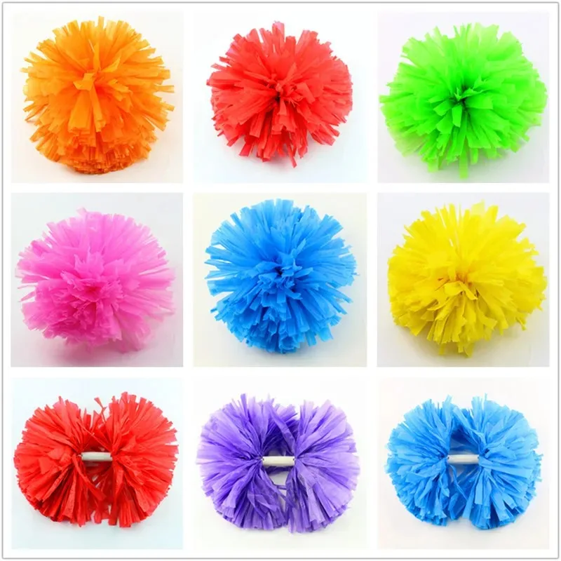 Neue cheerleading pompons jubeln pom poms gelten sport spiel und gesang konzert Farbe können freie kombination Durchführung LL004
