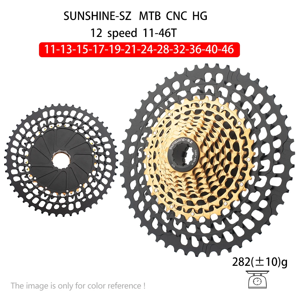 サンシャイン K7 12速MTBカセット 11-46T 11-50T 11-51T HGハブ -CNC