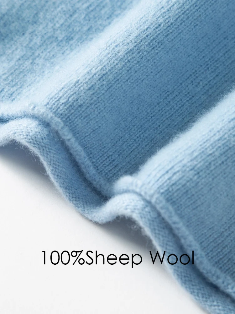 SuyaDream, Damenpullover, 100 % Schafwolle, kurzärmelig, weiche Pullover, 2025 Herbst-Winter-Solid-Chic-Top, Rosa, Grau, Rosa