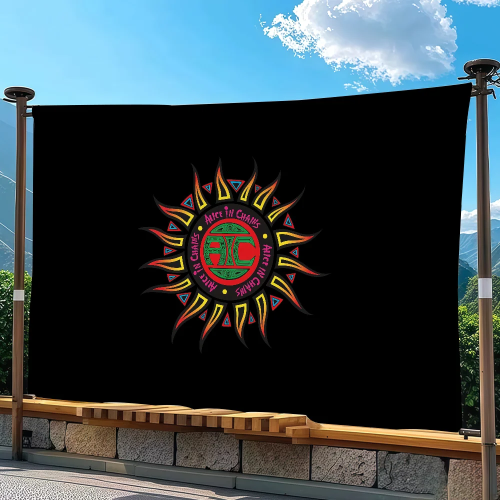 A-Alice In C-Chains Flag Tapestry Outdoor Party Bedroom Living Room Dormitory Decorative Themed Wall Hanging Banner Gift