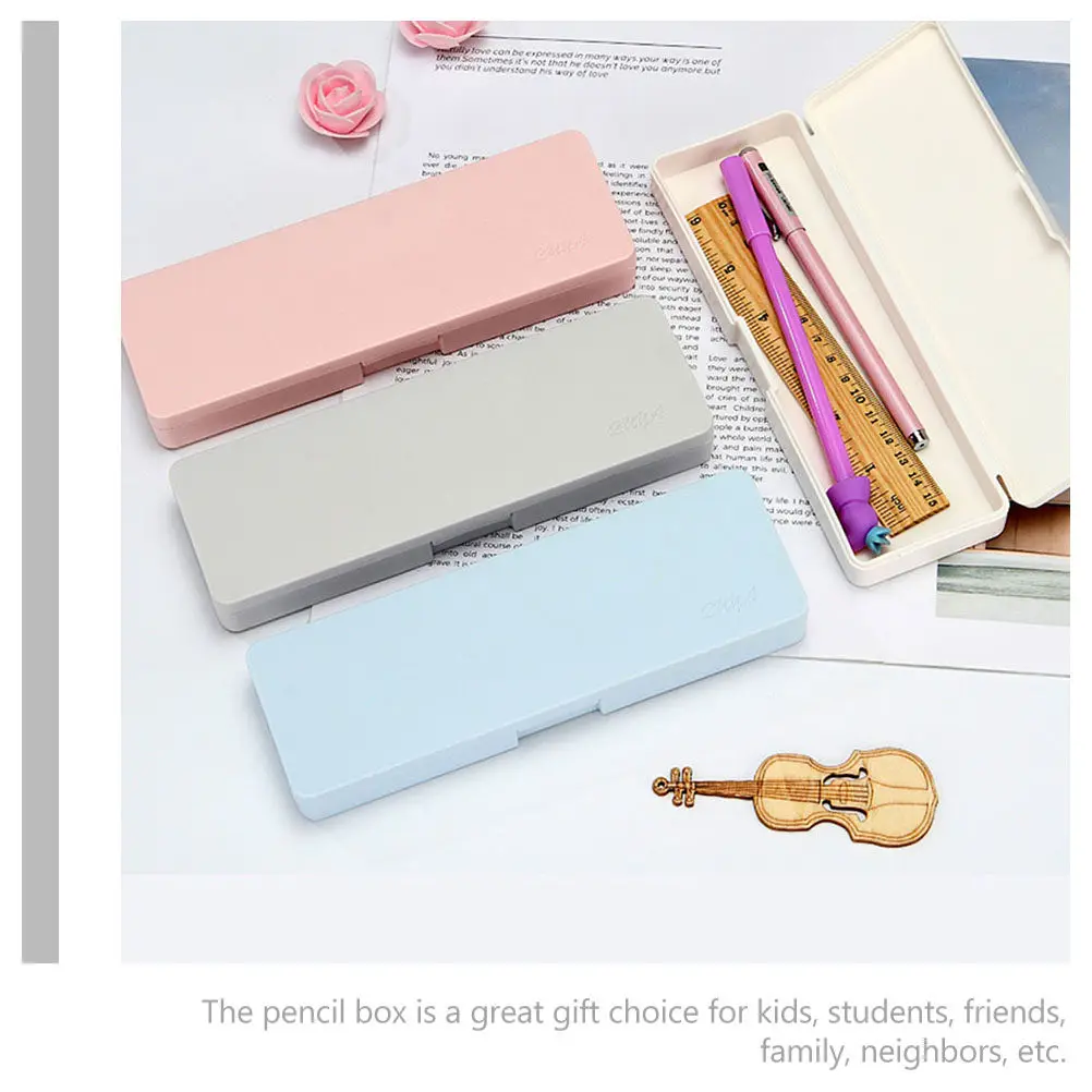 

4 шт. пластиковые пеналы для карандашей, коробки для хранения ручек, портативные органайзеры для ручек, большая вместимость для студентов, офиса, повседневного использования