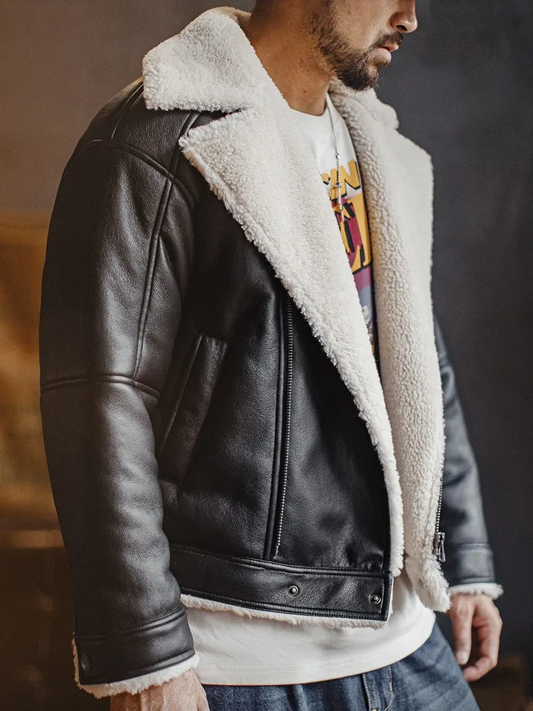 

Куртка-флис Maden American Sle G Flight Suit Jaet Lamb Fce Pattern: теплая верхняя одежда для мужчин, зимняя рабочая одежда, городской стиль