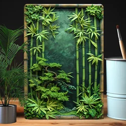 Bamboo Theme Sign- Vintage Spring Summer Decor For Gym, Garden, Store, Toilet - Funny Lovers Christmas Gift, 2D Display Effects