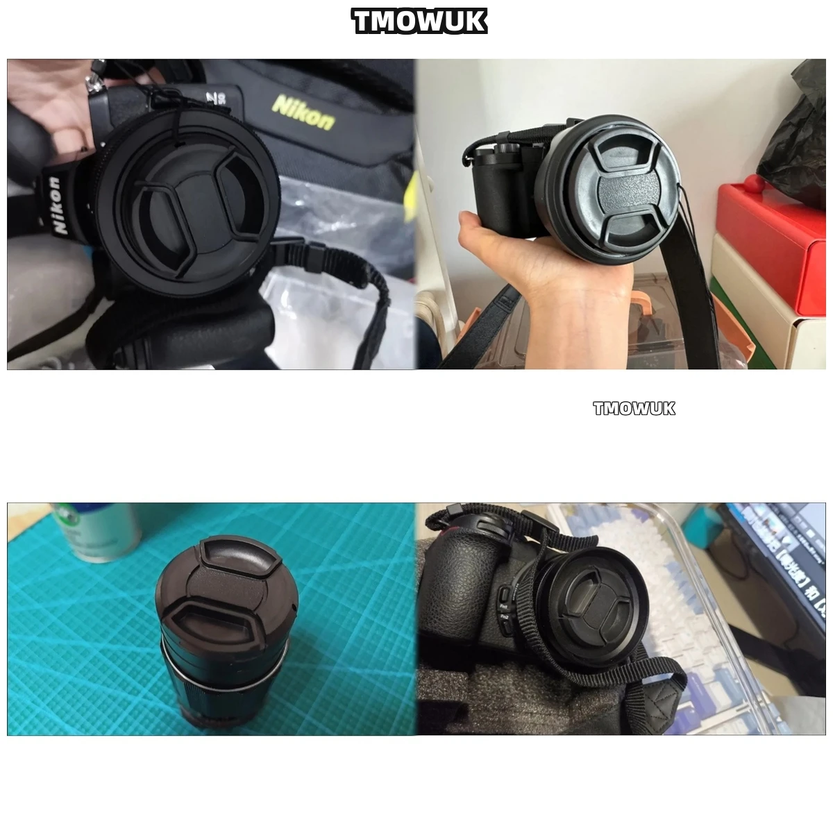 

For Panasonic S1H S5II GX85 GH4 GF7 LX100 FZ1000II DMC-FZ300 DMC-FZ60 Camera Lens Cap Protective Cover Center Pinch Snap-on 49mm
