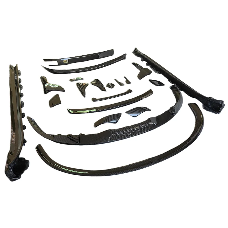 

3K Genuine Carbon Fiber Car Front Lip Rear Spoiler Rear Diffuser Side Skirts Body Kit for Porsche Taycan Upgraded to THT Style