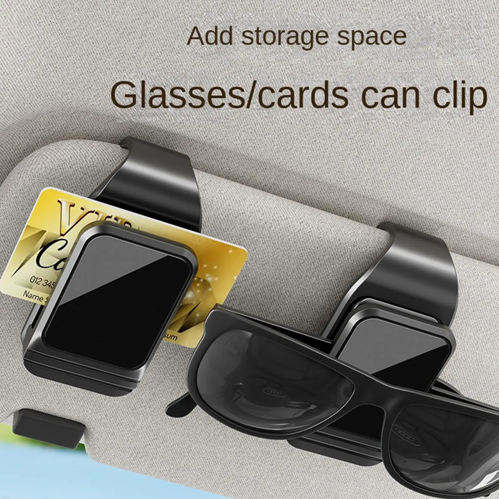 2pc Sunglass Holder For Car Non-Slip Tight Fit Organizer Car Visor Sunglass Holder Clip For Sedan Truck Caravan SUV RV Commuting