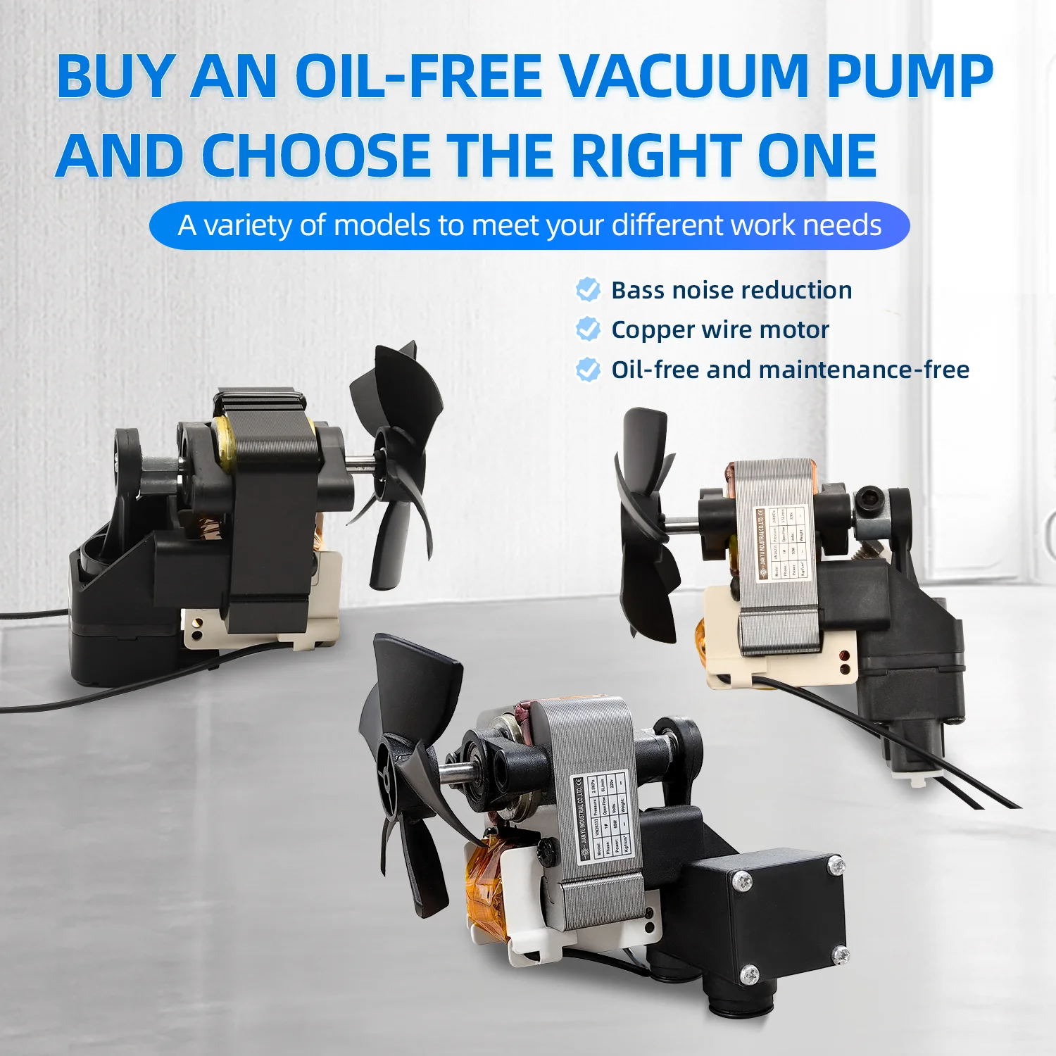 Mini Oil‑less Air Compressor Clean Air Output Low Noise Industrial Laboratory Air Pump