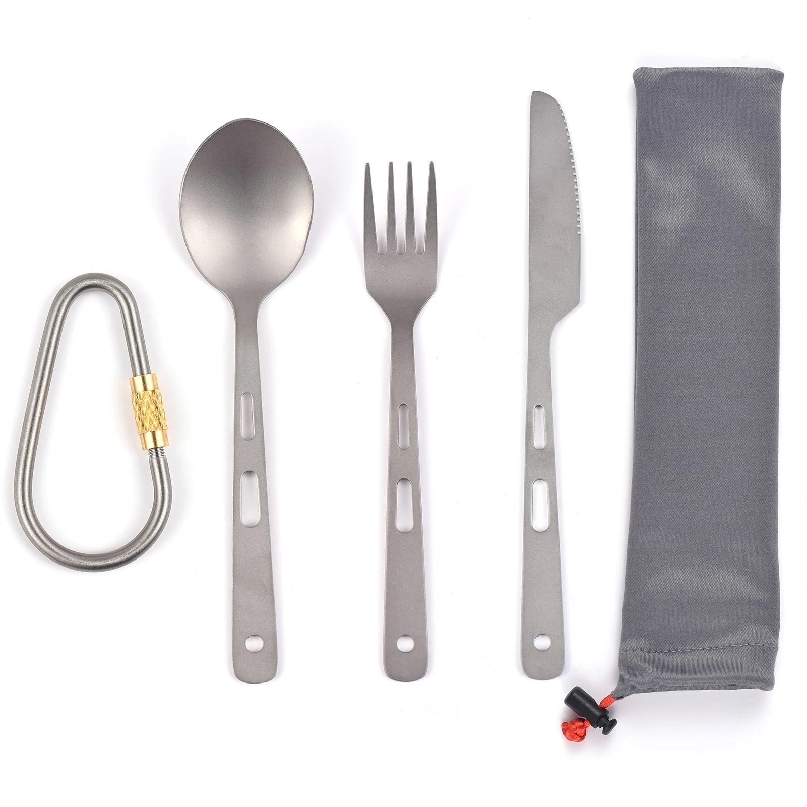 

Ti Cutlery Set Ti Spoon Fork Knife Tableware for Home Travel Outdoor Camping Ti Tableware Set Ti Cutlery Set Ti Flatware Set