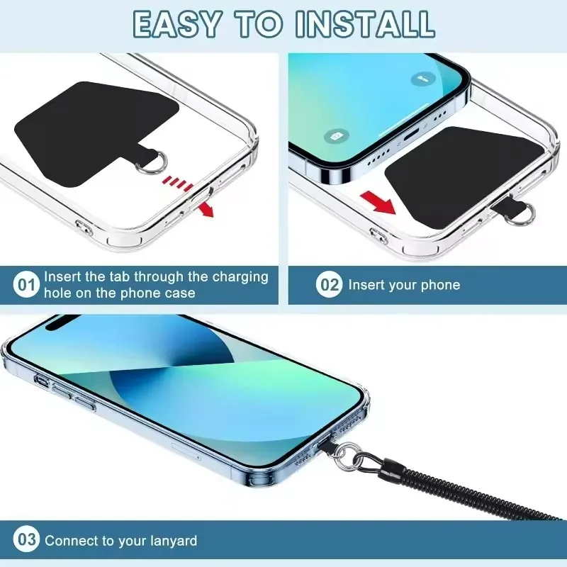 Anti-theft Telescopic Spring Lanyard Anti Lost Wrist Safety Tether for Mobile Phones Accessories Phone Gasket Hanging Neck Rope view 4
