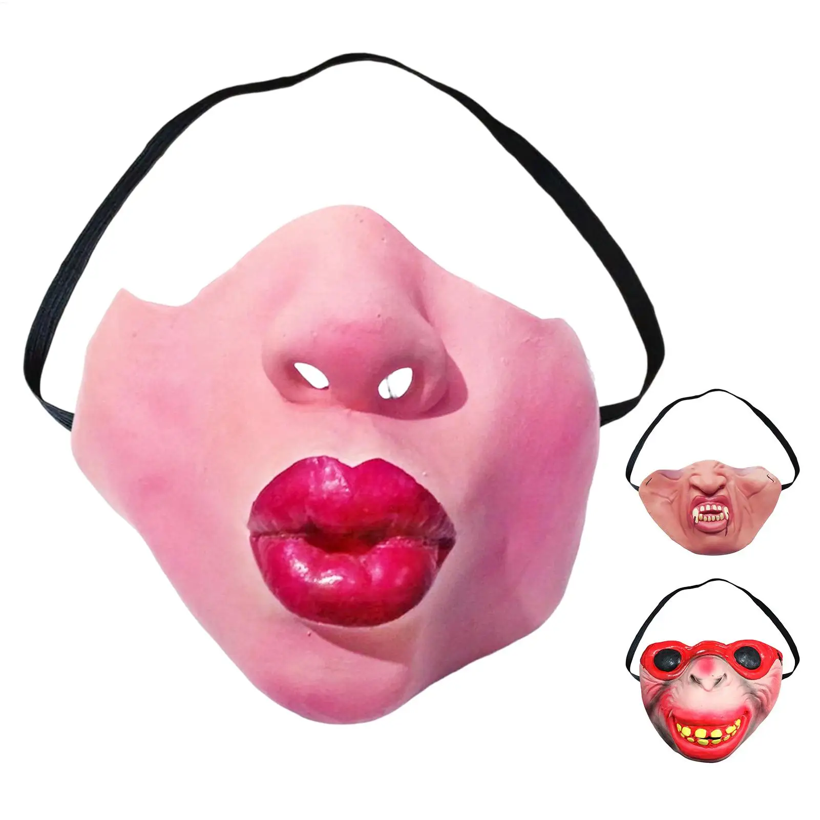 Dog Costume Face Masque Latex Animals Cosplay Headwear Halloween Dog Costume Headwear For Small Medium Breeds Puppy Party