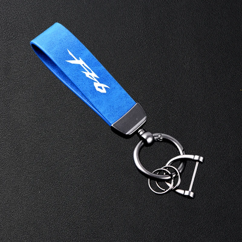 ヤマハ FZ6 FZ6R S2 Fazer FZ 6 2004-2009 高級オートバイ革キーホルダー金属キーリングアクセサリー