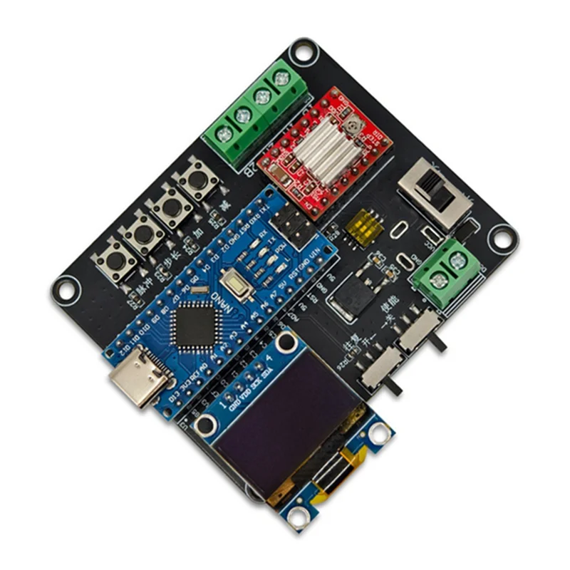 B30C-A4988 Stepper Motor โมดูล Atmega328p 5-24V อินพุต DC สําหรับ Arduino Stepper Motor โมดูล