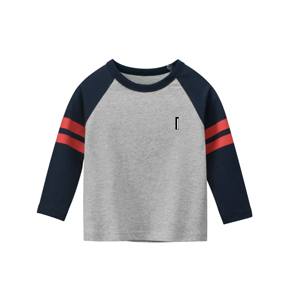 Children's T-shirt Cotton Long Sleeve Solid Color Leisure Wear Boys Tops Kids Clothes  Striped Autumn Winter Comfortable