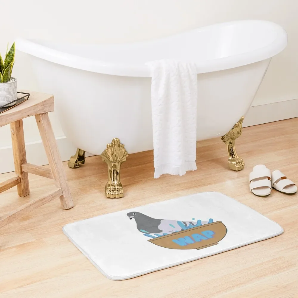 

Wap Pigeon Bath Mat Living Room Rugs Bathroom Shower Curtain Mat