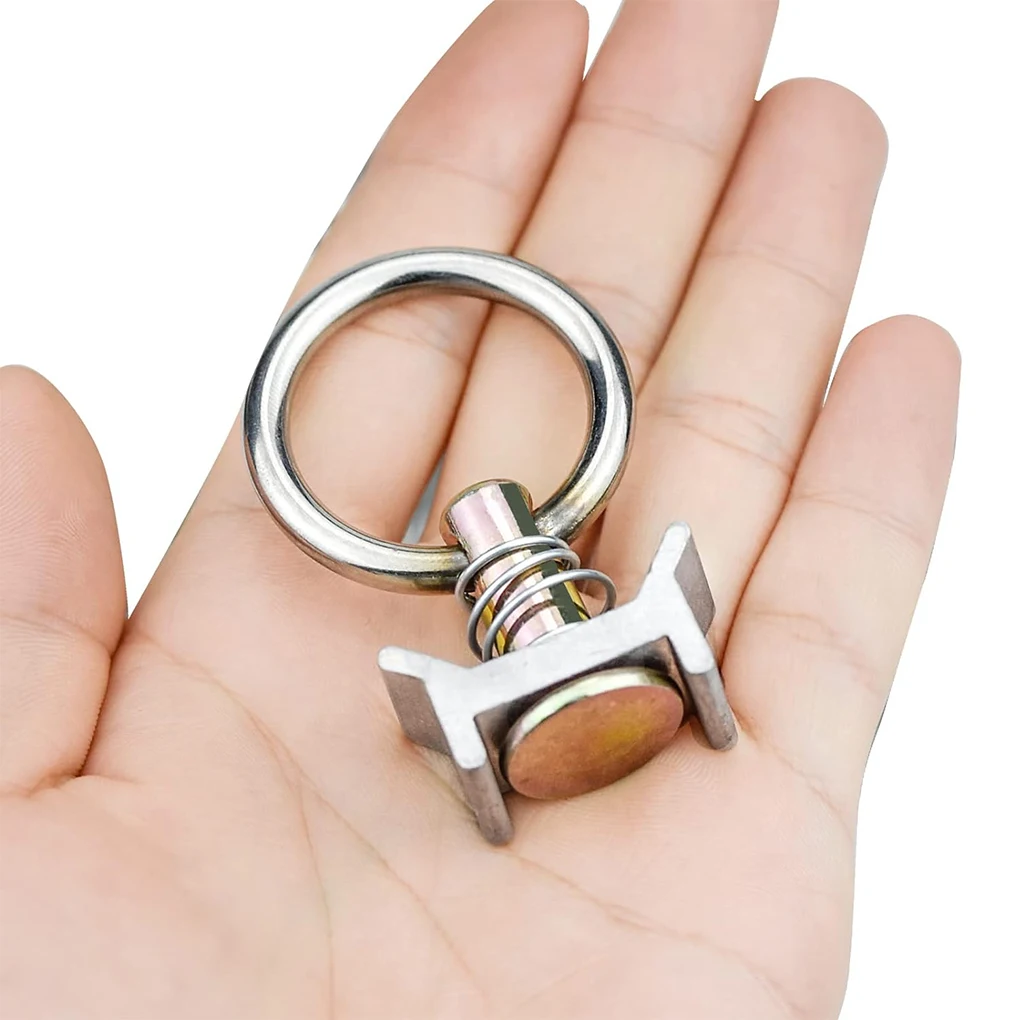 

10pack/lot L Track Single Stud Fitting With Round Ring Single Stud Fitting Trailers Motorcycle